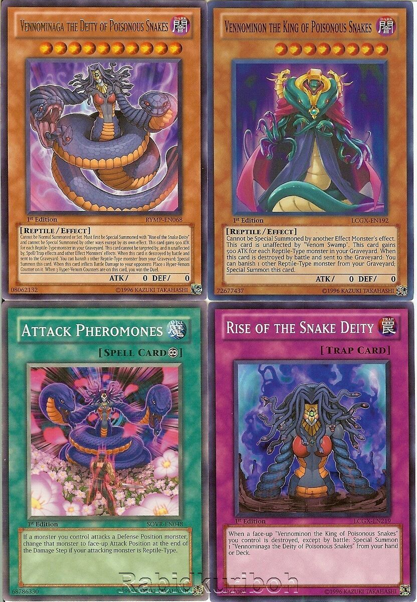 Yugioh Vennominon King of Poisonous Snakes & Vennominaga Yugioh Vennominon King of Poisonous Snakes & Vennominaga