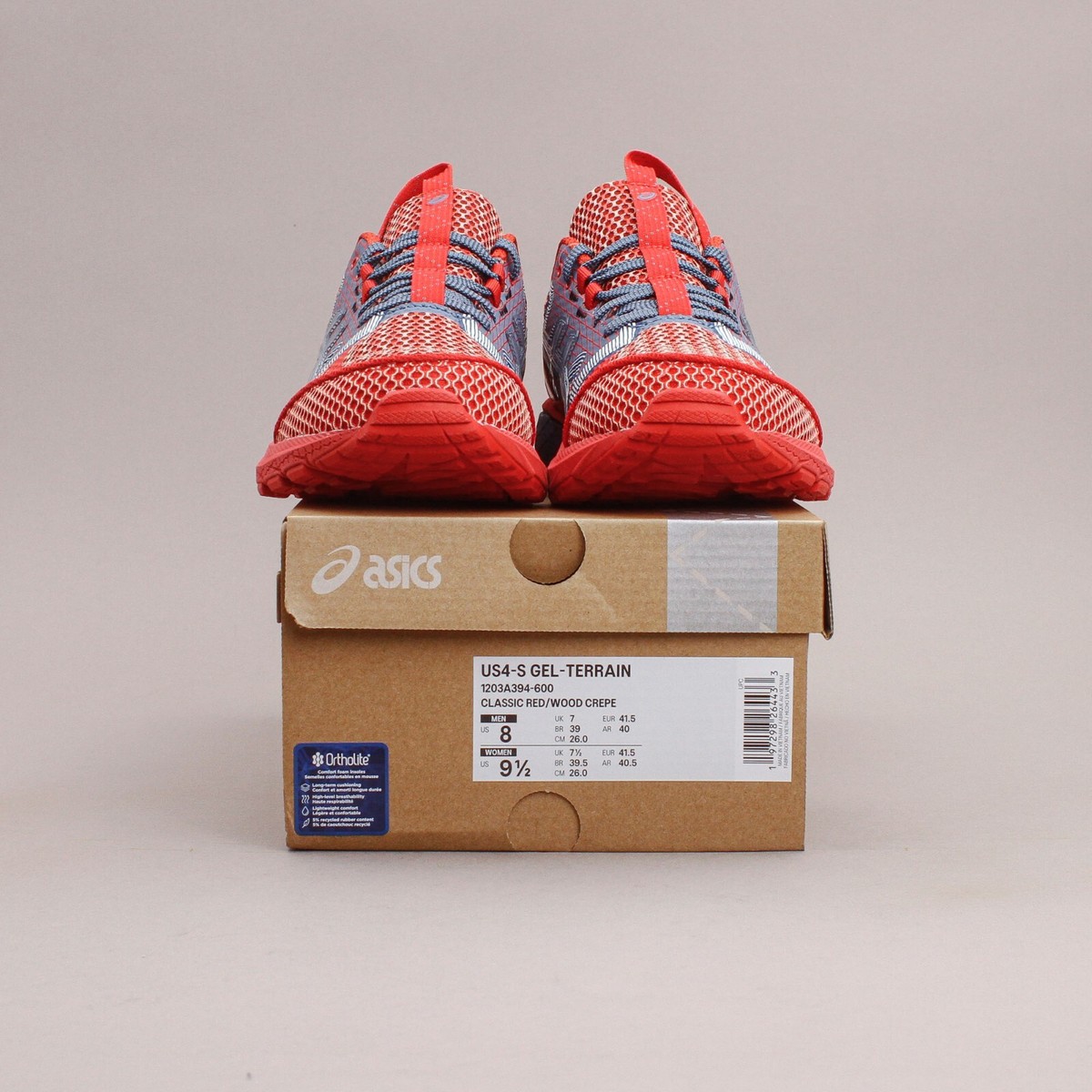 Asics Kiko Kostadinov US4-S Gel-Terrain Red Wood Crepe New