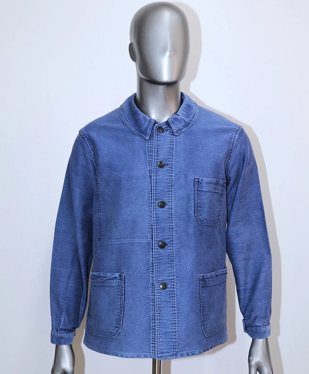 Chore Jacket Blue 1950s Vintage Outerwear Coats & Jackets for Men