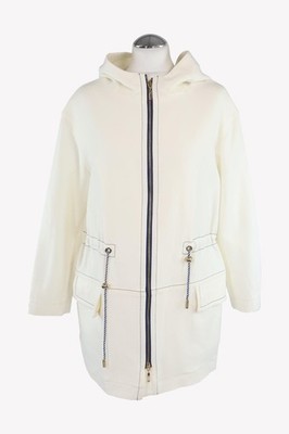Deni Cler Damen Jacke Gr. 38 (IT 44) Creme Baumwolle Jacke Parka  Jacke