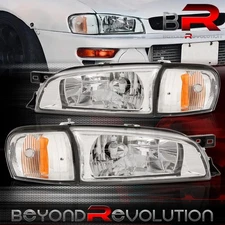 For 1993-2001 Impreza GC8 Front Head Lights + Side Lamp Assembly Clear Len LH RH