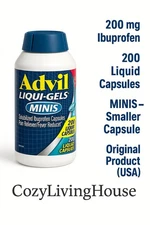 Advil Liqui-Gels Minis 200mg 200 Ct Liquid Capsules Pain Relief Fever Reducer
