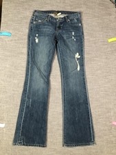 July 25 Jeans Womens 28 Blue Distressed Bootcut Low Rise Stretch Denim J66-4008