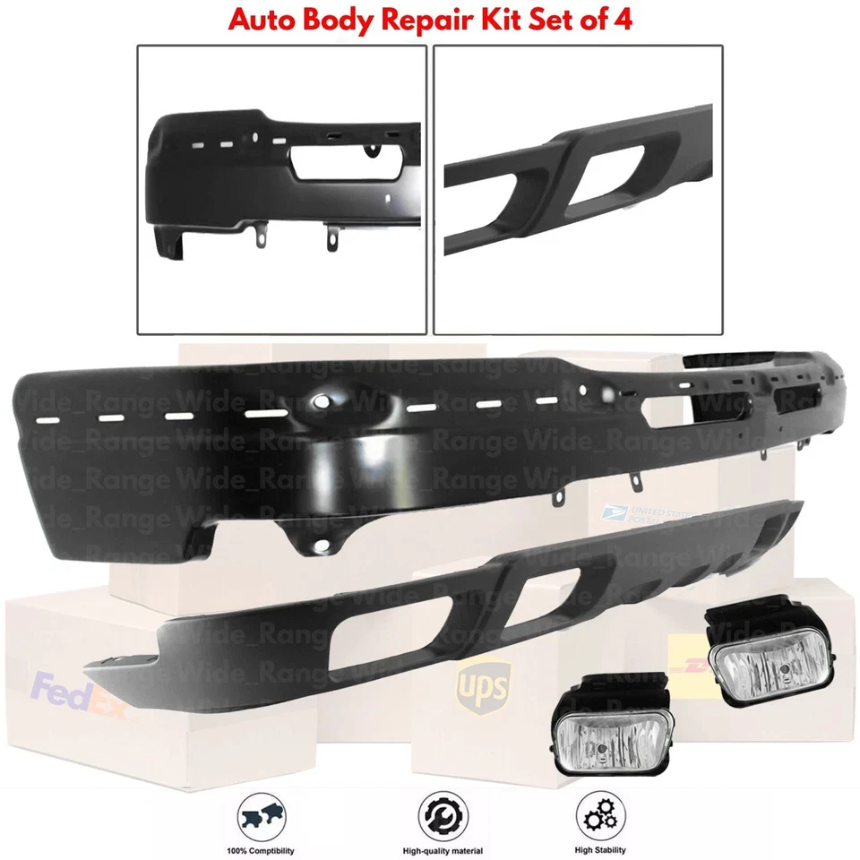 Front Bumper Primed & Air Dam Kit For 2003-2006 Chevy Silverado 2500 HD 3500 Foto 2 de 4