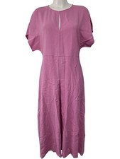 Hobbs Limited Edition Dress Women's Size 14 Pink Midi Keyhole Back Zip