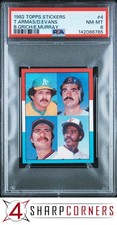 1982 TOPPS STICKERS #4 DWIGHT EVANS-EDDIE MURRAY POP 1 PSA 8