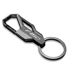 Ford F-150 Topographic Black Carabiner Style Snap Hook Metal Key Chain
