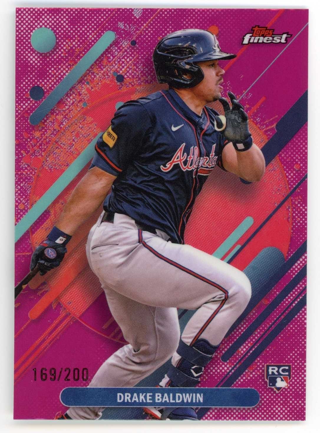 2025 Topps Finest Drake Baldwin RC Rare Magenta 169/200 #287 Atlanta Braves