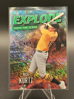 2026 Leaf Metal Nick Kurtz Explode onto the Scene Green Shimmer 3/3 Athletics