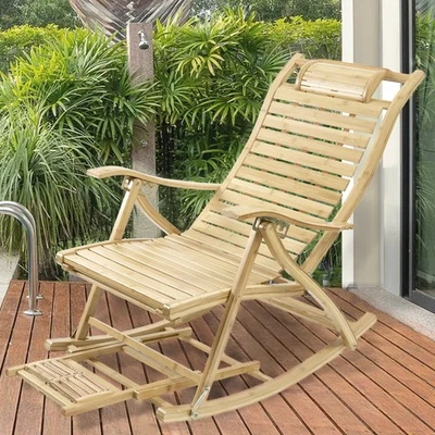 Sturdy Sunlounger Recliner Chair Backrest Adjustable Leisure Chair fr Home Relax - Image 1 of 4