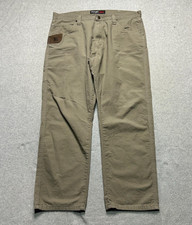 Wrangler Riggs Workwear Pants Mens 38 X 30 Khaki Ripstop Straight Leg Western