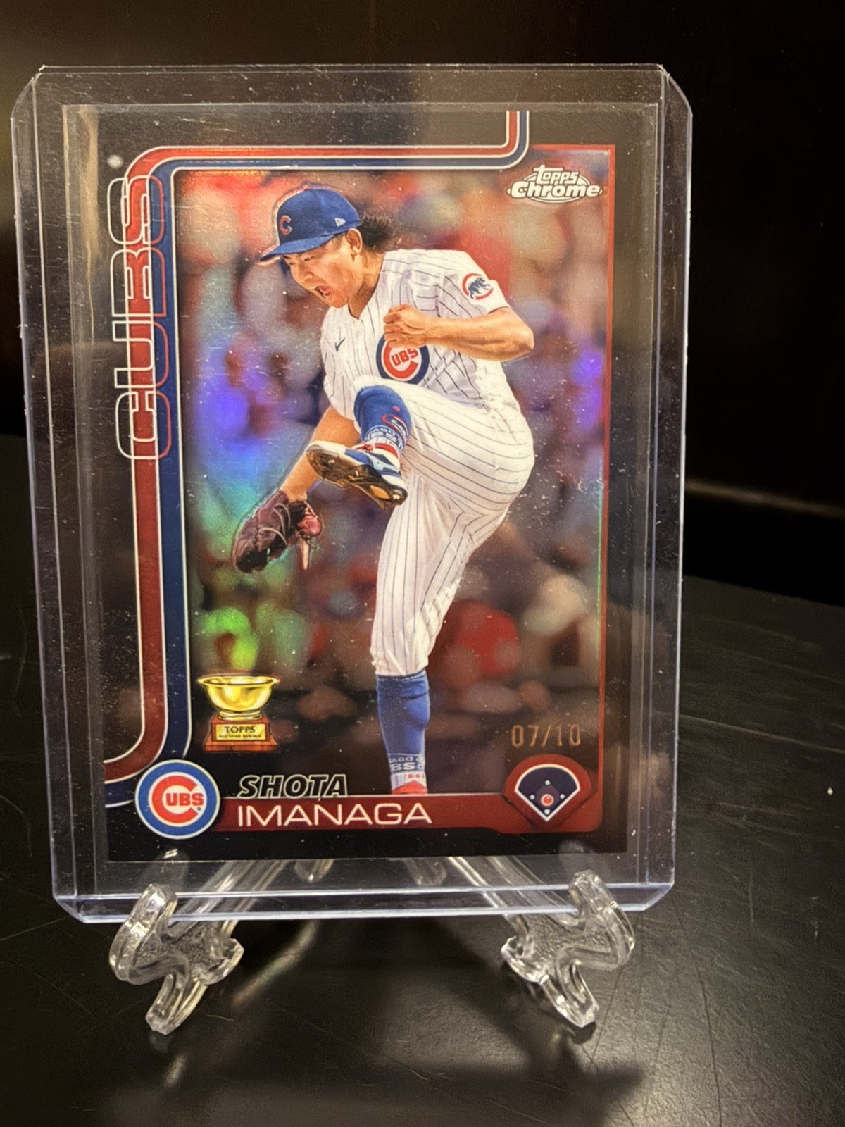 2025 Topps Chrome Black Refractor #149 Shota Imanaga /10 Cubs Rookie Cup!