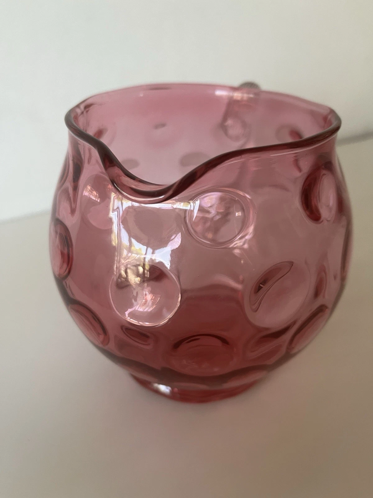 True Vintage Cranberry glass Pitcher