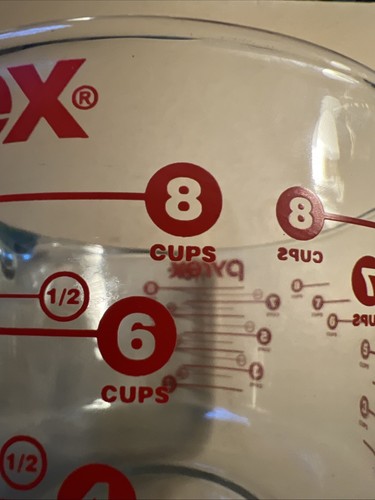 PYREX Glass 8 Cup - 64 Ounce - 2 Quart Measuring Cup | # 12 | VERY FINE - Bild 16 von 19