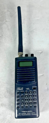 Realistic Pro-43 Scanner Radio Shack Hyperscan Programmable 200 Channel Tested