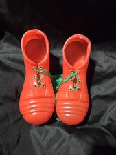 Plastic Bright Red 12" Clown Costume Adult Shoes Halloween