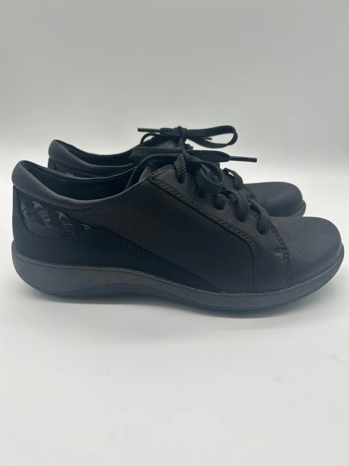 Zapato de tenis cómodo AETREX Dana de cuero Oxford con cordones para mujer talla 6, 6,5 Foto 2 de 4