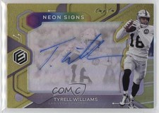 2020 Panini Elements Neon Signs Yellow 1/1 Tyrell Williams #NS-TW Auto 3hd