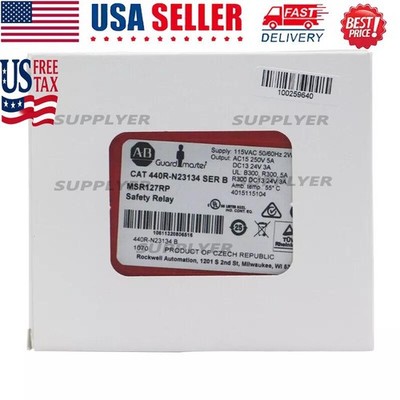 440R-N23134 AB MSR127RP SAFETY RLY 115VAC 3NO+1NC OUTPUTS GENUINE NEW