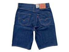 Levi's 469 Mens Loose Fit Denim Shorts Dark Blue 12" Inseam Baggy 90s Skater