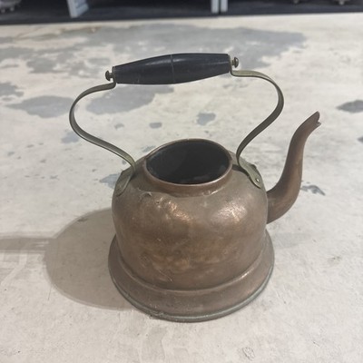 Vintage Douro B & M Copper Tea Kettle Tea Pot  Wood On Handle