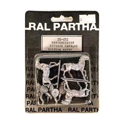 Ral Partha Historical Mini 25mm Carthaginian Citizen Cavalry w/Spear Pack New