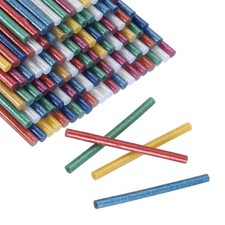 100pcs Mini Glue Stick 0.3"x3.9" High-Stick Hot Glue Stick, Glitter Mixed Colors 0.19 per stick