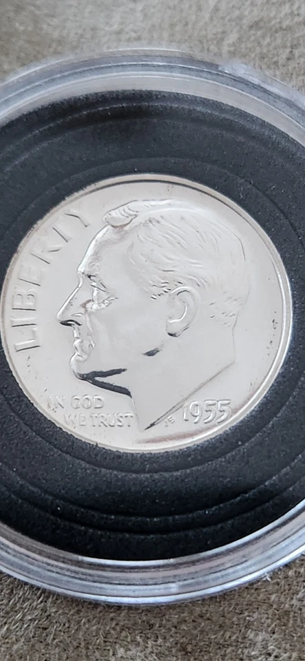 ***RARE*** 1955P Sliver Dime Error Uncirculated - Image 4 of 4