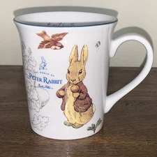 Peter Rabbit Beatrix Potter MUG And Don't Get Into Mischief Bone China NEW