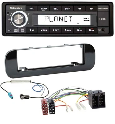 Continental USB 1DIN AUX DAB MP3 Autoradio für Fiat Panda (ab 2012) - glänzend - Bild 1 von 4