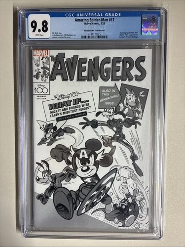 Amazing Spider-Man #17. CGC 9.8 WP 1:100 Homage Avengers #4 Sketch Variant