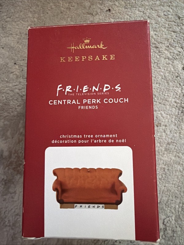 2020 Hallmark FRIENDS TV show CENTRAL PERK COUCH fuzzy ornament w/ sound NEW