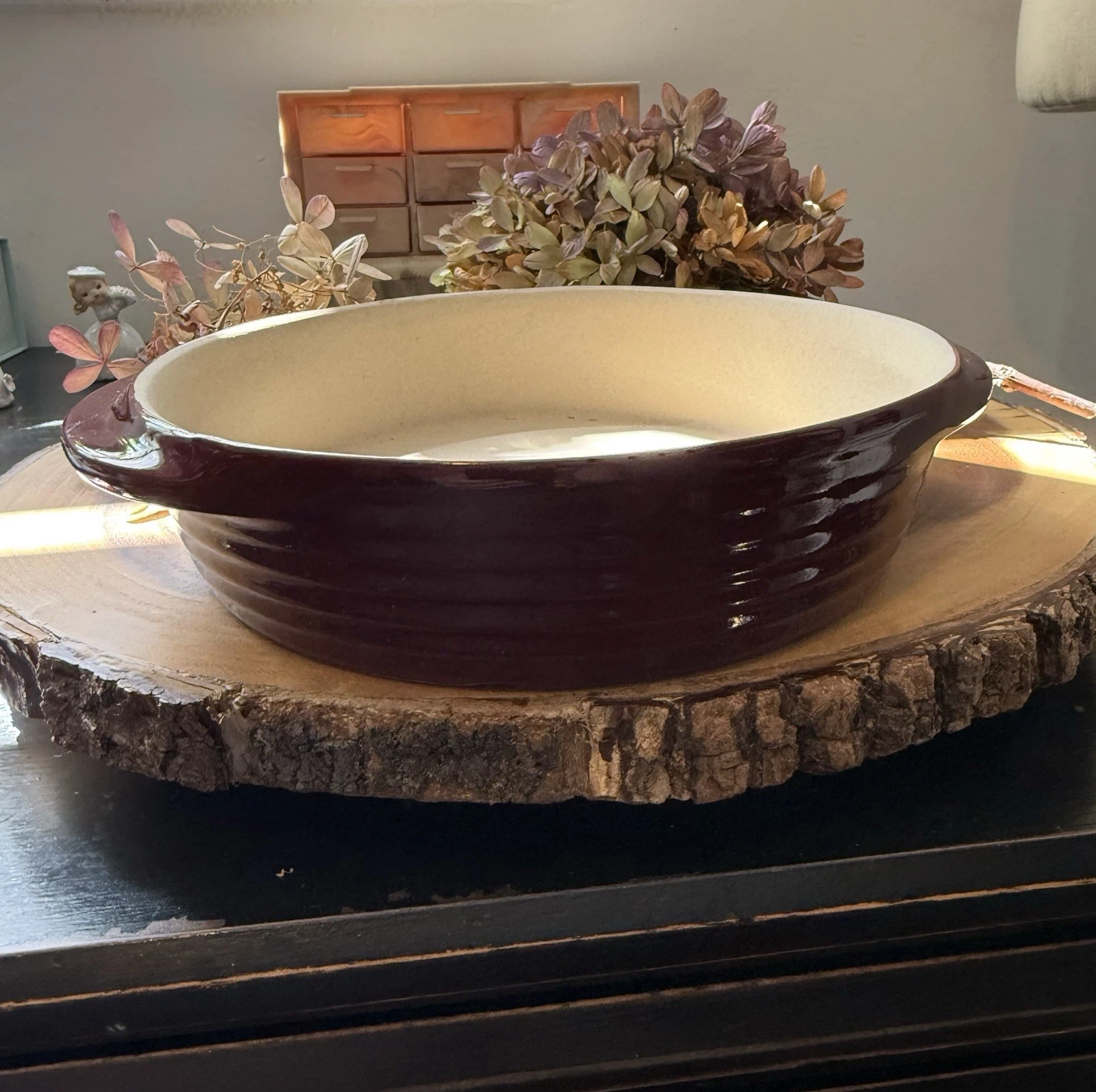 Pampered Chef Family Heritage New Traditions 8" Pie Dish Cranberry Red New!