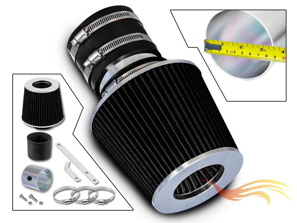 BLACK Sport Ram Air Intake Kit+Filter For 00-04 Spectra 1.8/05-09 Spectra 5 2.0L