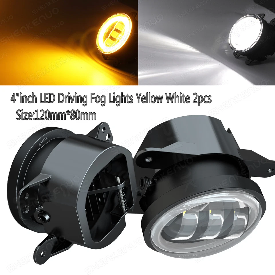 For Ford Ranger PX 2011-18 Left & Right 4 Inch LED Front Bumper Fog Light Lamps - Image 3 of 4