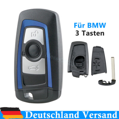Schlüssel Gehäuse 3-Tasten blau für BMW Smartkey F20 F21 F22 F30 F31 F80 F25 F32
