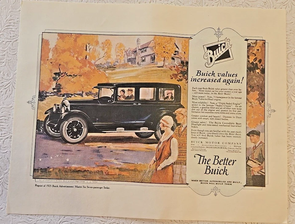 Vintage Buick Advertising Posters Lot Of 4 Roadster Touring Coupe Convertible - Image 3 of 4