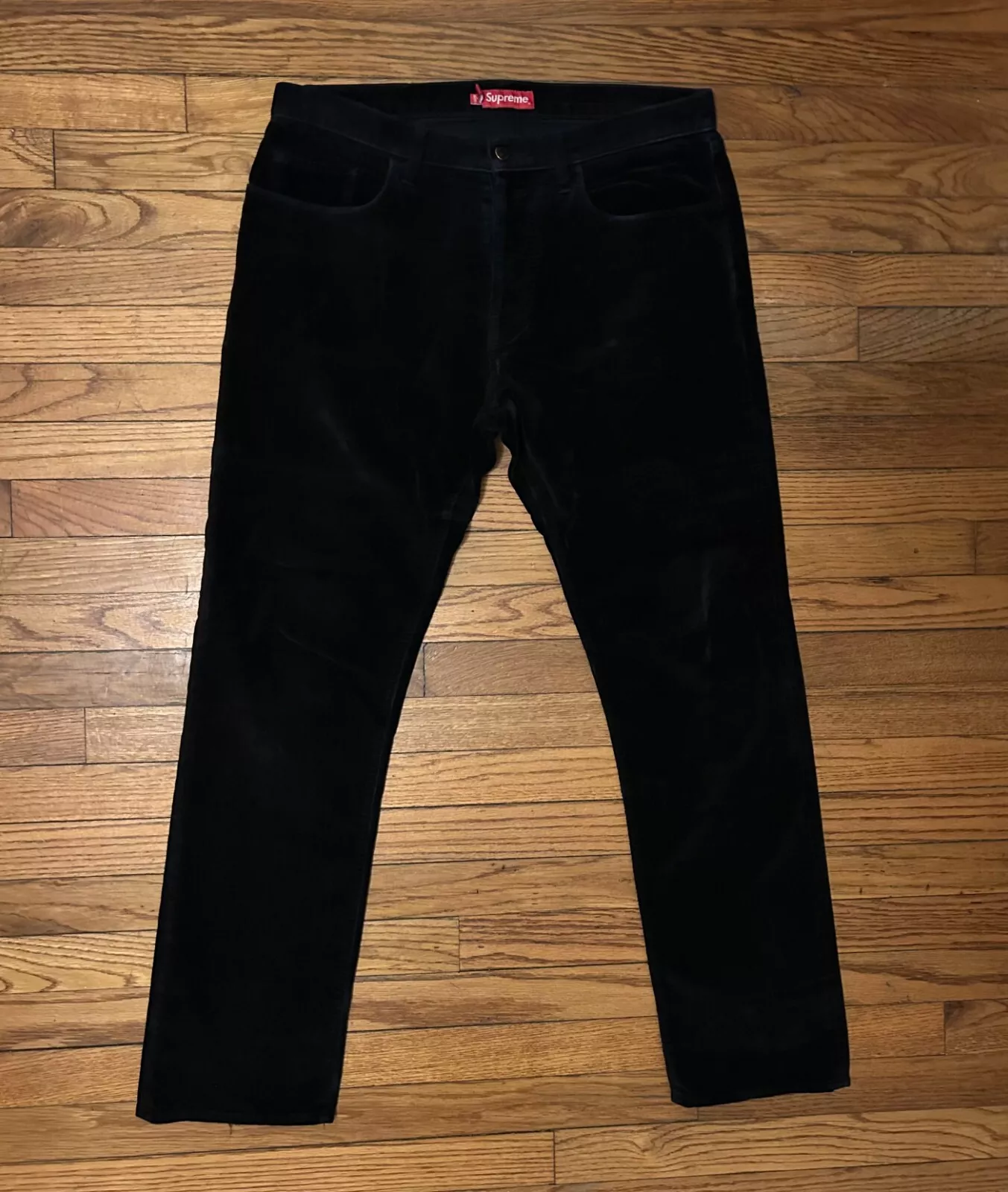 Pantalon chino noir Supreme slim fit (taille : 34)