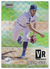 2021 Topps Stadium Club Chrome Virtual Reality Wave Refractor Trevor Bauer VR-17