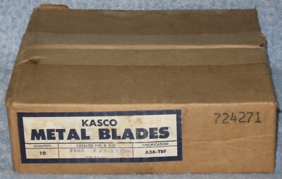 (Box Of 10) Kasco Metal Blades A36-TBF 8'' x 1/8'' x Dia. NOS
