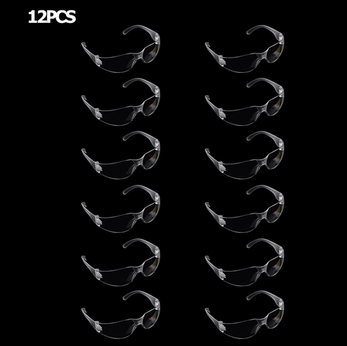12 PAIR Pack CLEAR Safety Glasses Protective Lens Sunglasses Work Z87 Lot of 12 - Picture 7 of 12