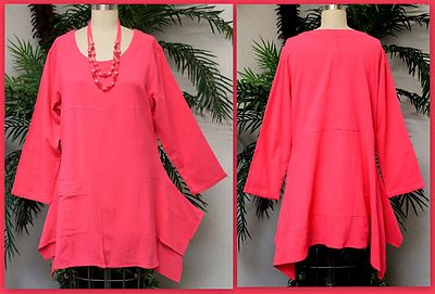 Dare2bStylish, Cool Cotton Gauze One Side Pocket Tunic.Large to 4XL
