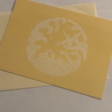 Birds Blank Friendship Family Notecard with Envelope Yellow