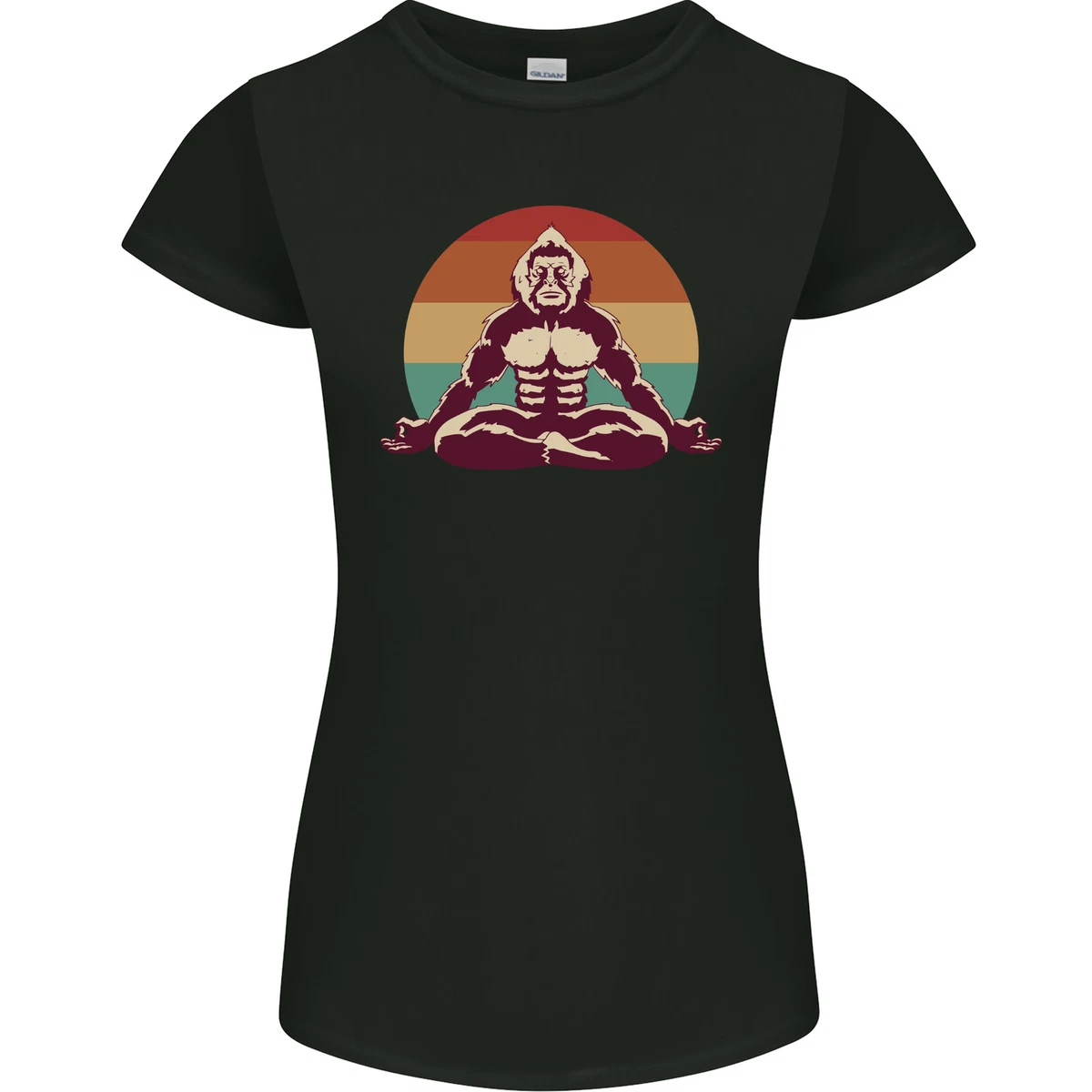 T-shirt Message 'Black People Do Yoga' - Taille XL Femme - Marque Gildan - Neuf Sans Étiquettes