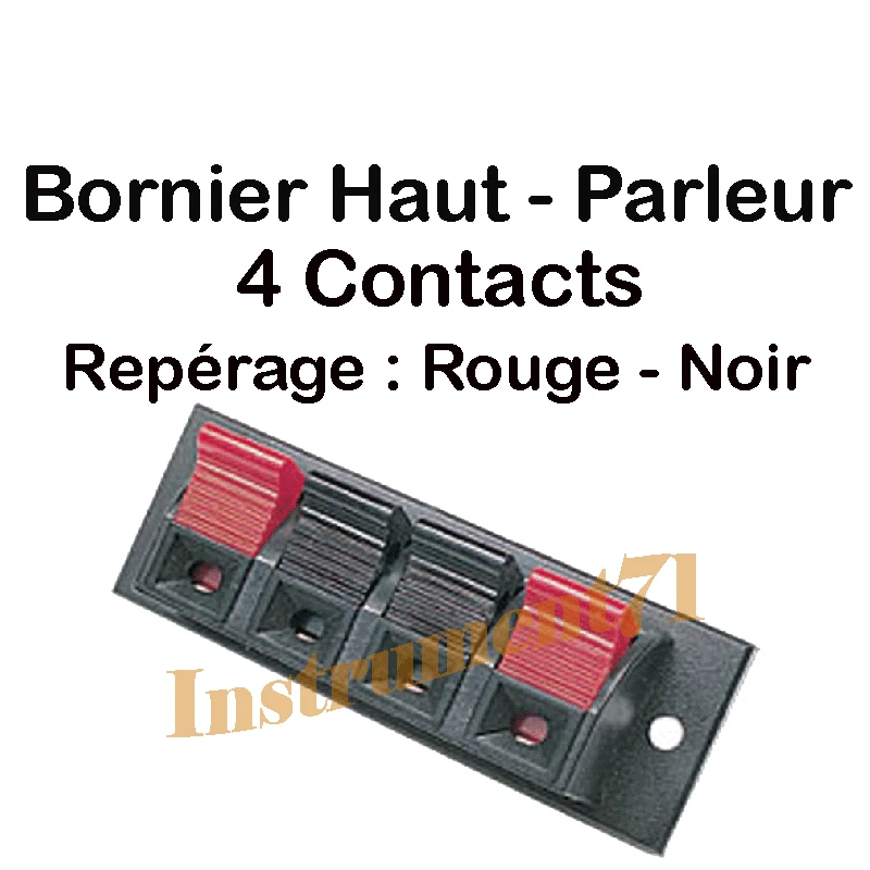 1 Bornier Haut Parleurs 4 Contacts Repérés Connections à Souder - Photo 1/1