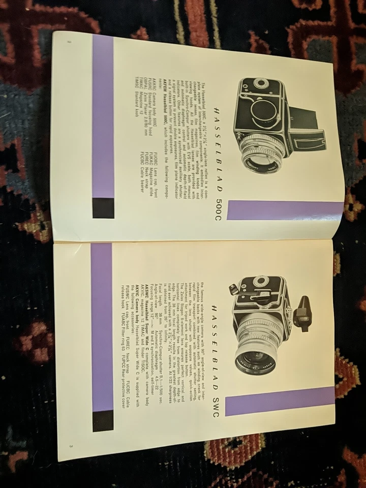 HASSELBLAD 500C SWC CATÁLOGO CÁMARA FOTOS RARAS DE COLECCIÓN Foto 3 de 4