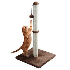 34" Tall Cat Scratching Post for Indoor Cats and Kittens, Cat Activity