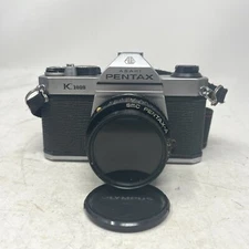 Pentax Asahi K1000 SLR Film Camera Pentax 1:2 50mm Lens TESTED READ DESCRIPTION