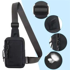 Men's Shoulder Bag Oxford Chest Bag Sling Crossbody Bag Casual Travel Phone Bag