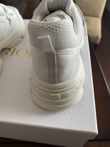 Neu im Karton Christian Dior weiße Leder Logo D-Wander Sneakers Größe 37,5 $ 1150 ausverkauft - Bild 5 von 8